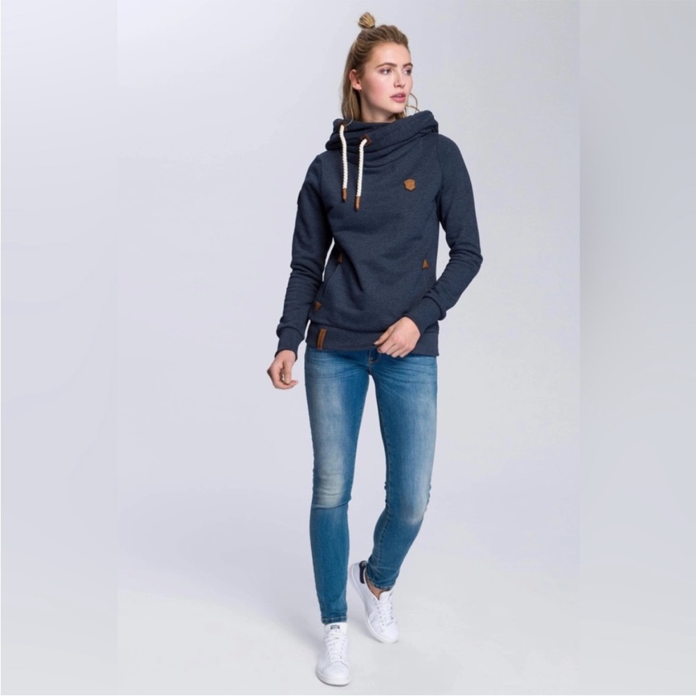 Naketano Darth Sweatshirt in Charcoal/Blue Size Medium